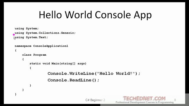 C# Beginner 2 - My First Application смотреть онлайн