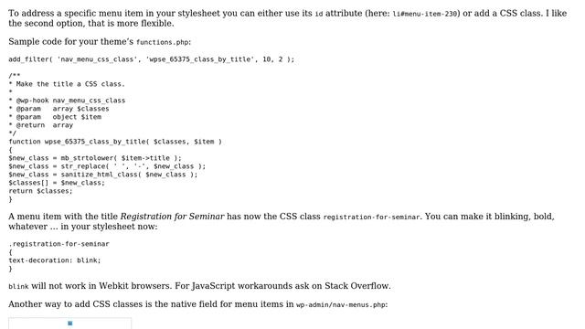 Wordpress: How to style a specific nav menu item? смотреть онлайн