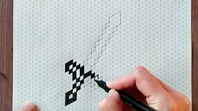 Как нарисовать меч из Майнкрафт. Объемный меч Minecraft смотреть онлайн