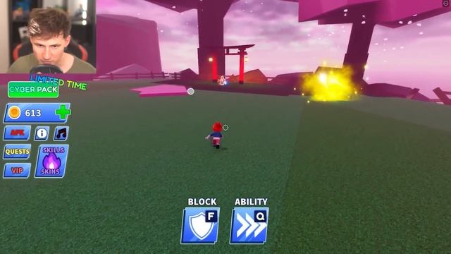 Pretending to be a noob in Blade Ball смотреть онлайн