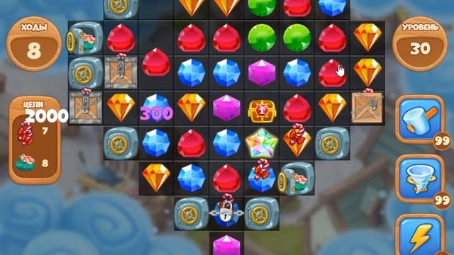 Новогодние Гонки 30 уровень [Сокровища Пиратов бонусный мир] - Holiday Race Level 30 смотреть онлайн