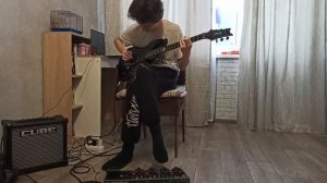 Кавер на электрогитаре, (Группа Кино - Спокойная ночь)