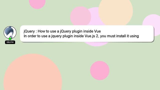 jQuery : How to use a jQuery plugin inside Vue смотреть онлайн