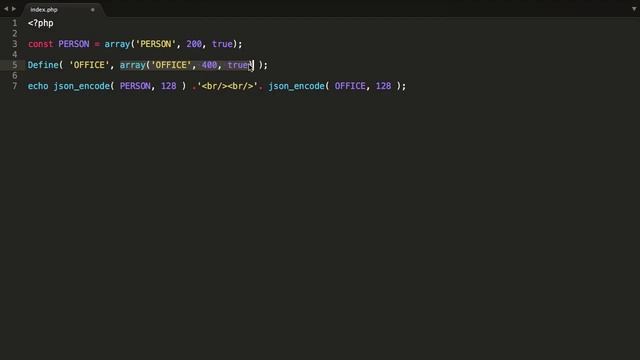 Constant arrays using define смотреть онлайн