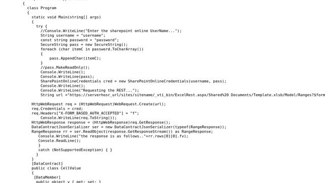 requesting excel services rest from console application but the server returns error code 403... смотреть онлайн