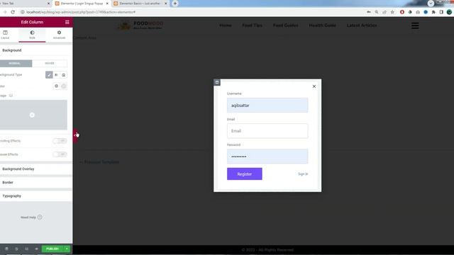 How To Create A Login & Signup Form Using Elementor Popup Builder