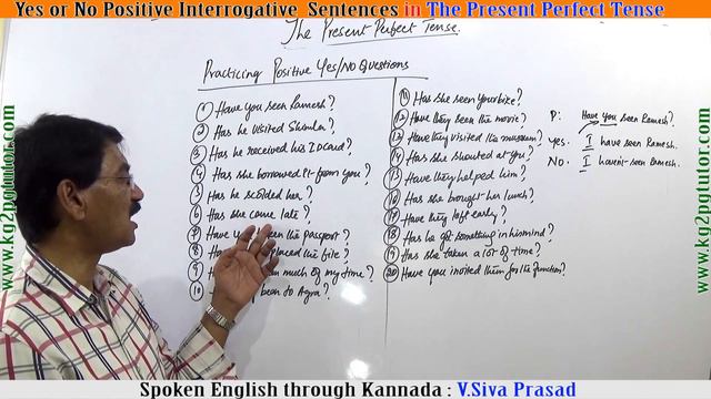 Yes or No Positive sentences in The Present Perfect Tense смотреть онлайн