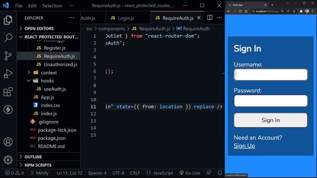 React Protected Routes | Role-Based Authorization | React Router v6 смотреть онлайн