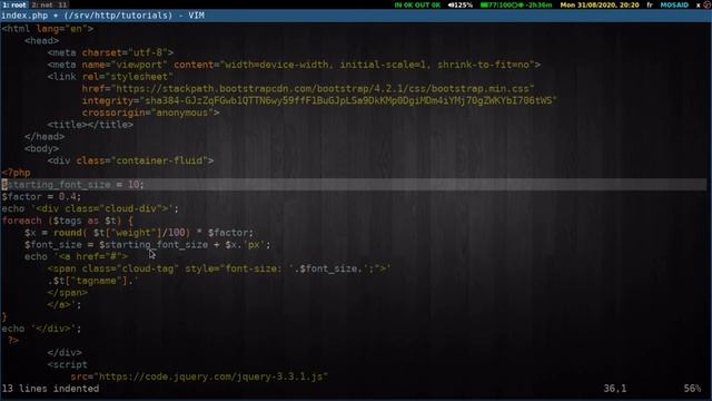 How To make a tag cloud using PHP and CSS смотреть онлайн