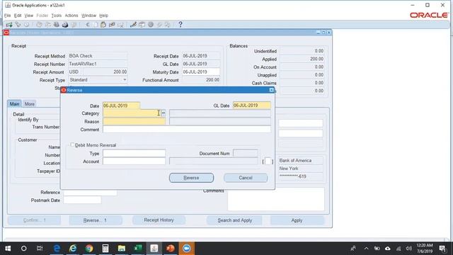 How to Reverse a Receipt in Oracle AR смотреть онлайн