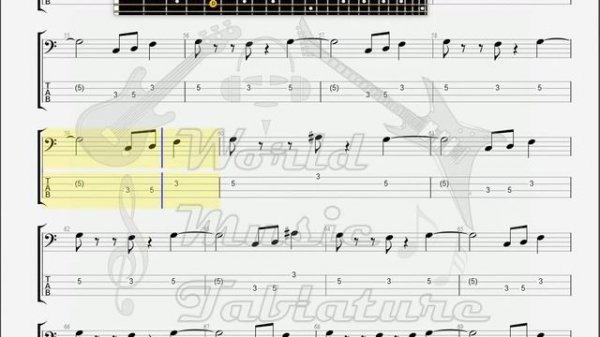 Deep Purple   Speed King BASS GUITAR TAB
