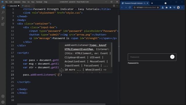 How To Make Password Strength Indicator Using HTML CSS And JavaScript смотреть онлайн