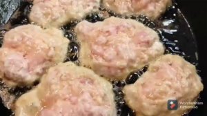 Сочные, нежные и очень вкусные оладьи из лососевых молок.