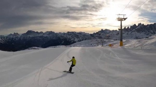 SKI CARVING SKIING GOCARV SKI CAMP  HEAD SKI PASSO SAN PELLEGRINO ITALY CARVING 4K