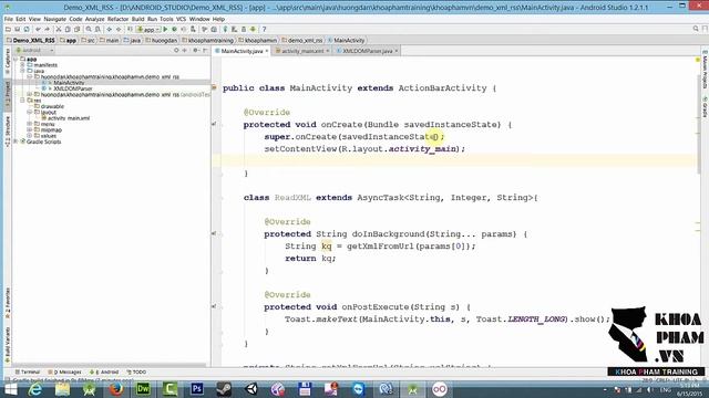 Khóa học lập trình Android: Bài 17: Đọc XML & RSS смотреть онлайн