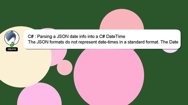 C# : Parsing a JSON date info into a C# DateTime смотреть онлайн