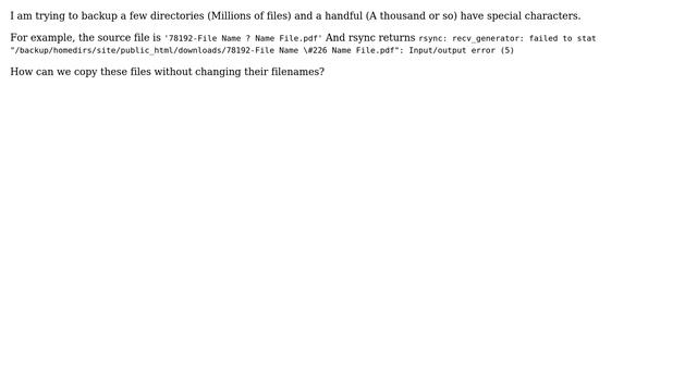 DevOps & SysAdmins: Can't rsync files to NFS mount where file has special characters смотреть онлайн