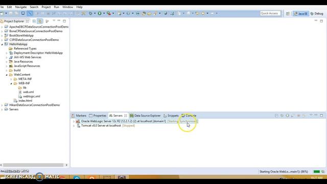6.Deploy web project on weblogic 12c from eclipse смотреть онлайн