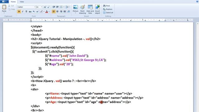 JQUERY VAL METHOD DEMO смотреть онлайн
