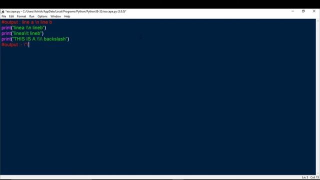 PYTHON 3 COMPLETE TUTORIAL|CHAPTER 1 | ESCAPE SEQUENCES AS A NORMAL TEXT смотреть онлайн