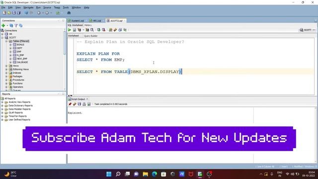 Explain Plan in Oracle SQL Developer смотреть онлайн