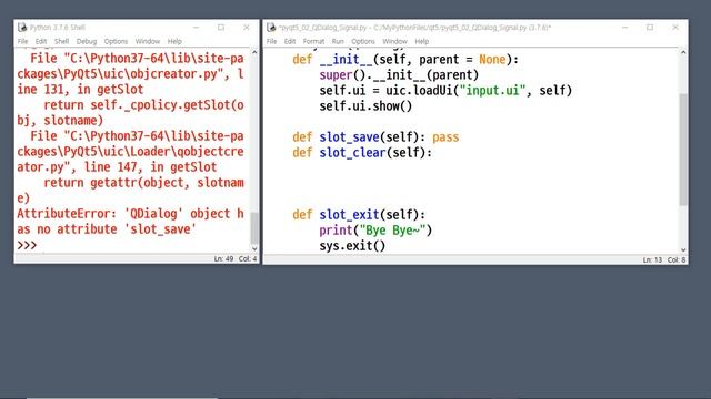 [PYTHON-303] PyQt5 - Signal & Slot 연결 및 slot 구현 | QPushButton смотреть онлайн
