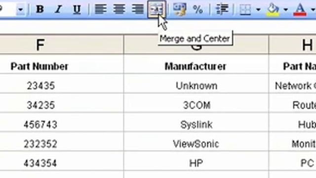 Microsoft Office Excel 2003 Spread the content of one cell over many cells смотреть онлайн