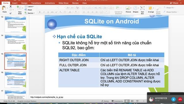 [Học android cơ bản] Giới thiệu về cơ sở dữ liệu SQLite trong lập trình Android смотреть онлайн