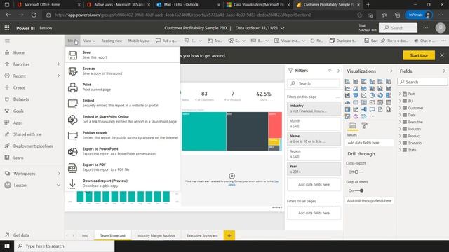 Power BI для начинающих 29 - Power BI Service смотреть онлайн