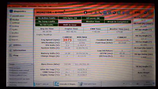 Эвинруд Е-Тек 75 лыс  Полная мощность