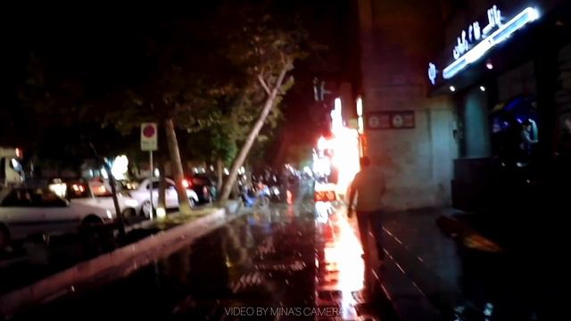 Street Food Iran -Night walk on a rainy Night-Night life in Tehran (4k) . Pov смотреть онлайн