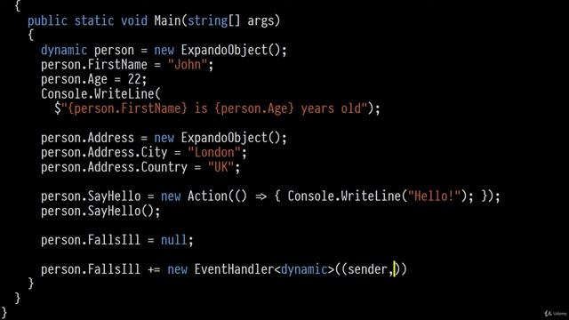 Expando Object in dynamic programming c# смотреть онлайн
