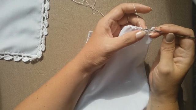 Салфетки, платочки. Обвязка края крючком.