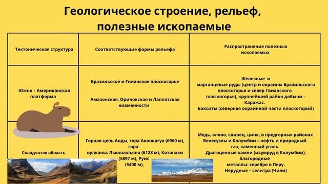 Материк Южная Америка - климат. полезные ископаемые смотреть онлайн