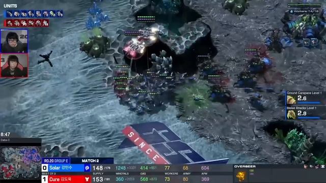 [2022 GSL Season 3] Ro.20 | Группа E | Матч 2: Solar (Z) vs. Cure (T) смотреть онлайн