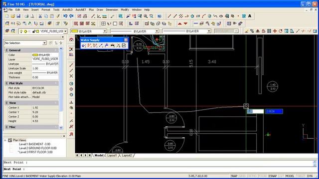 4M SANI v.10 Step 2 (water supply application). Draw the network смотреть онлайн