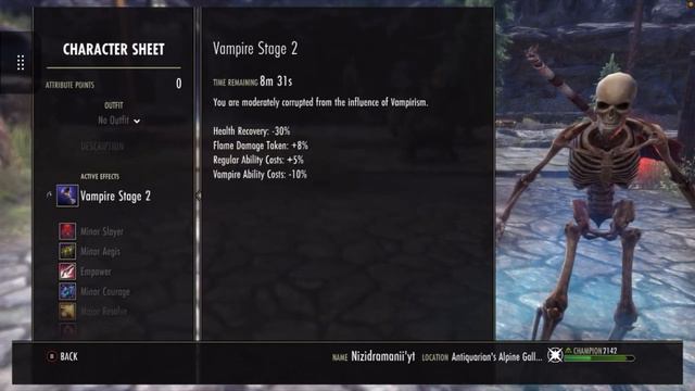 ESO Maximum Barbaric Damage!🔥The GrimLord🔥Nightblade 2￼H Gank One Bar Build 2024