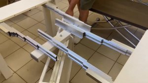 Стол-консоль трансформер B2432 белый дуб