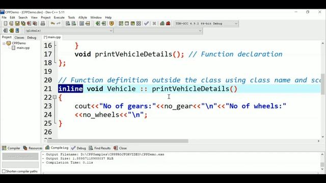 #INLINE MEMBER FUNCTION OF CLASS IN #C++ class 17#AARAV LEARNING PATHASHALA смотреть онлайн