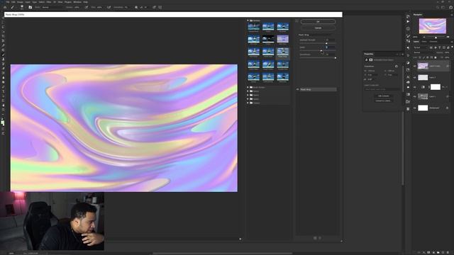Abstract Liquid Iridescent Pattern Effect In Photoshop