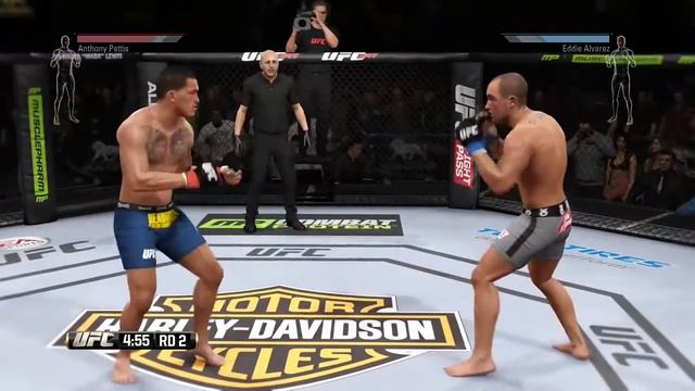 UFC Anthony Pettis VS Eddie Alvarez Capoeira Kick KO EXPECTING SCENARIO смотреть онлайн