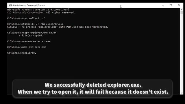 What happens if explorer.exe is deleted? смотреть онлайн