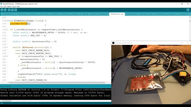 ping для Arduino UNO/Mega и Ethernet Shield W5100 смотреть онлайн