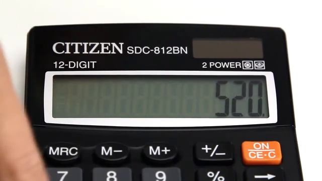 Видеообзор настольного калькулятора Citizen SDC 812BN