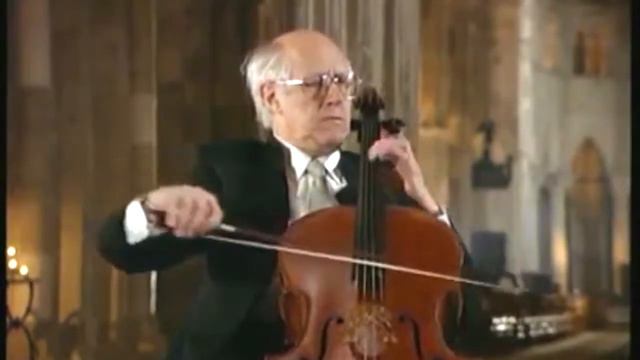 Mstislav Rostropovich Performs the Allemande to Bachs First Cello Suite