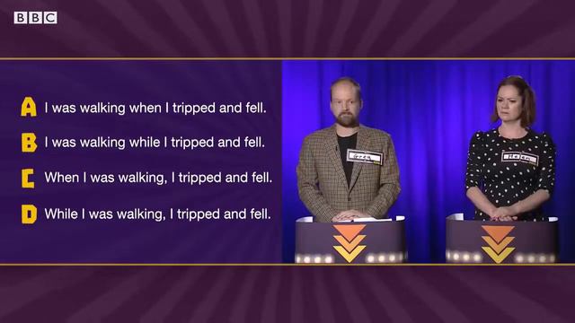 The Past Continuous Tense The Grammar Gameshow Episode 9 смотреть онлайн