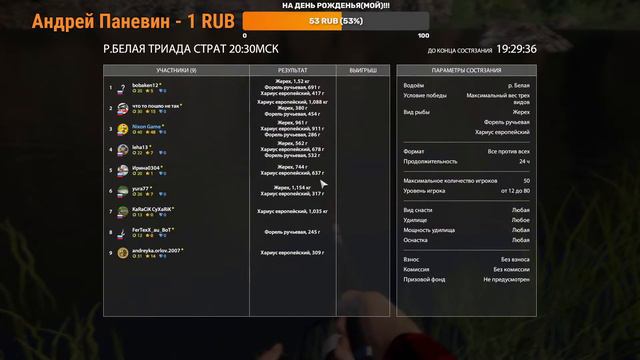 Русская Рыбалка 4 Стрим, Розыгрыш, Турниры, Отмечаем День Рожденья смотреть онлайн