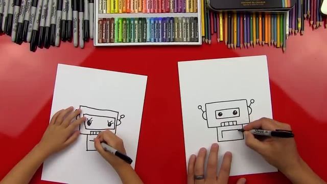 How To Draw A Cartoon Robot смотреть онлайн