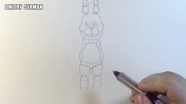 Как нарисовать Бонни, ФНаФ, How to draw Bonnie, FNaF смотреть онлайн