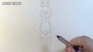 Как нарисовать Бонни, ФНаФ, How to draw Bonnie, FNaF